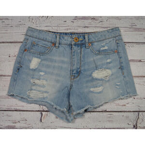 Bethany Mota Women's Juniors High‎ Rise Jean Shorts Distressed Size 2 Pre-Owned